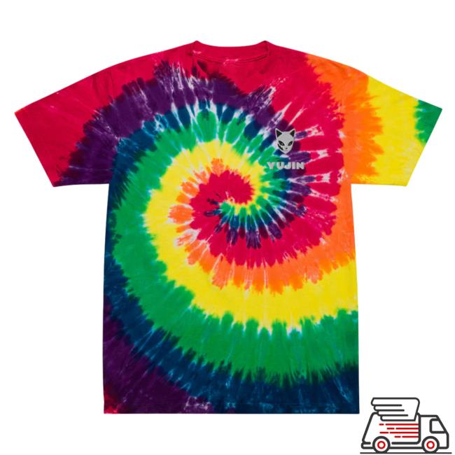 Yujin Clothing Boy In Love Tie Dye Top Shirt Classic Rainbow Tie-Dye