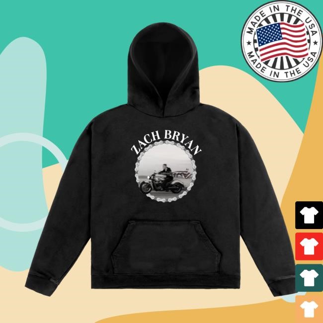 ZB Motorcycle Black Hoodie Sweatshirt Zach Bryan Shop